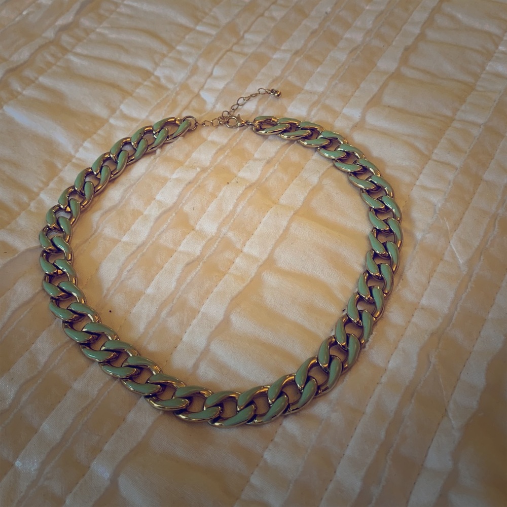 Teal & Gold Statement Necklace